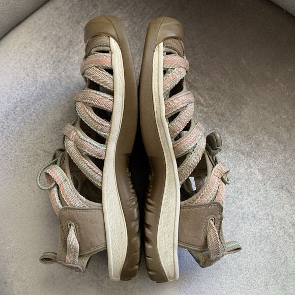 Keen Womens Taupe Tan Sz 8.5 Sandal Flats Closed Toe Slip-on Gorpcore - Picture 6 of 8